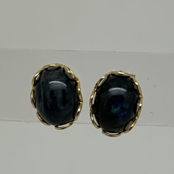 /Blue Labradorite Stud Earrings