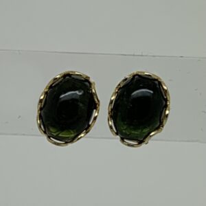 /Green Tourmaline Stud Earrings