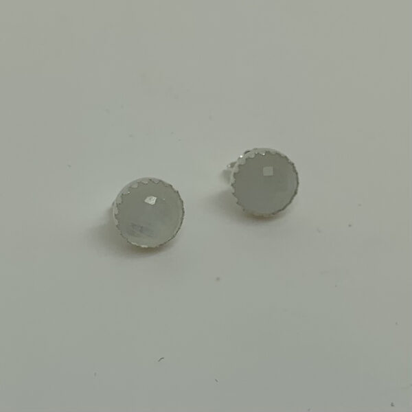 /Rainbow Moonstone Stud Earrings