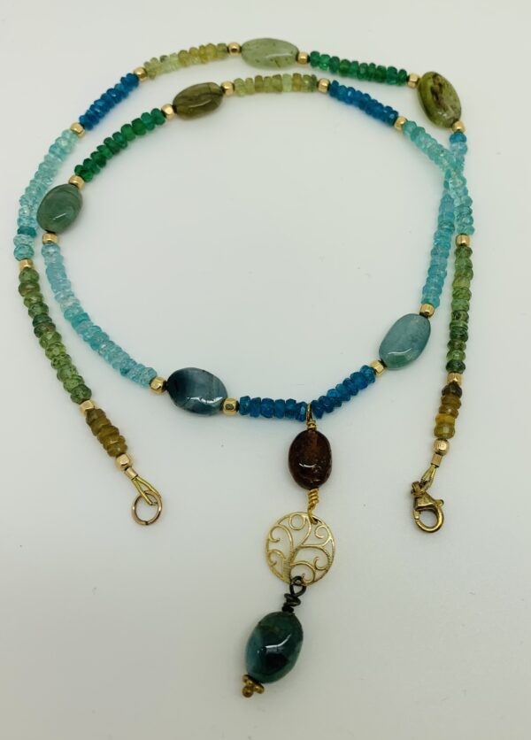 ApatiteAndTourmalineBeadedNecklace