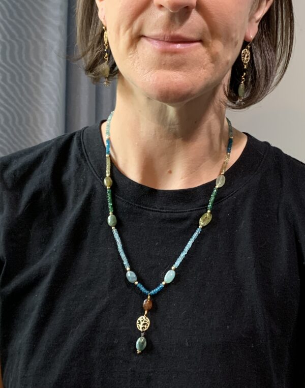 ApatiteAndTourmalineBeadedNecklace